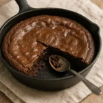 Brownie cremoso de frigideira em 10 minutos: truque perfeito e sem forno