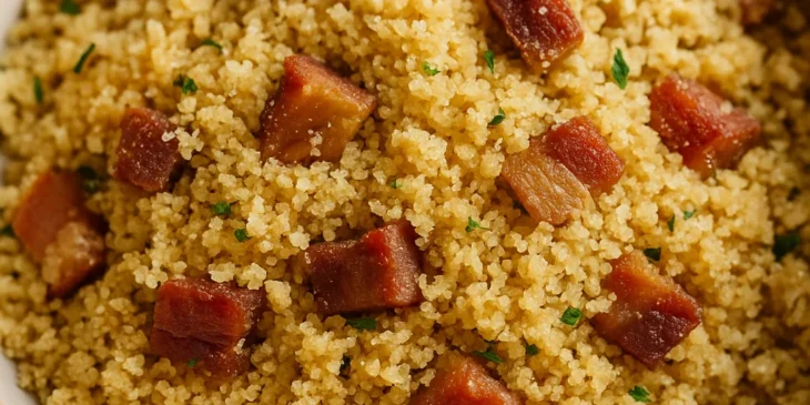 Farofa com bacon que poucos fazem e que sempre faz sucesso na ceia