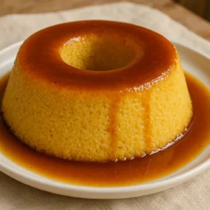Pudim de flocão simples: receita sem leite condensado com sabor de bolo de cuscuz