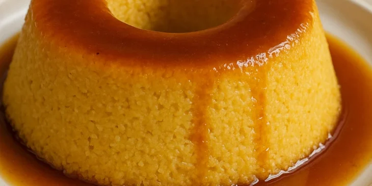 Pudim de flocão simples: receita sem leite condensado com sabor de bolo de cuscuz