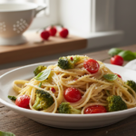 Espaguete com brócolis e tomates-cereja: receita fácil para o jantar