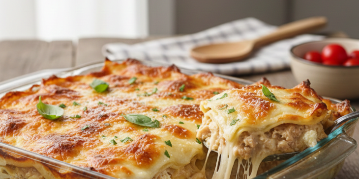 Quer variar o cardápio? Aprenda lasanha de frango com queijo simples e cremosa