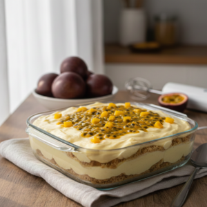 Pavê de maracujá rápido e sem panela: a sobremesa que salva a ceia