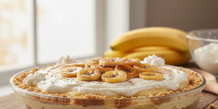 Descubra a sobremesa fácil do verão: torta gelada de banana sem forno