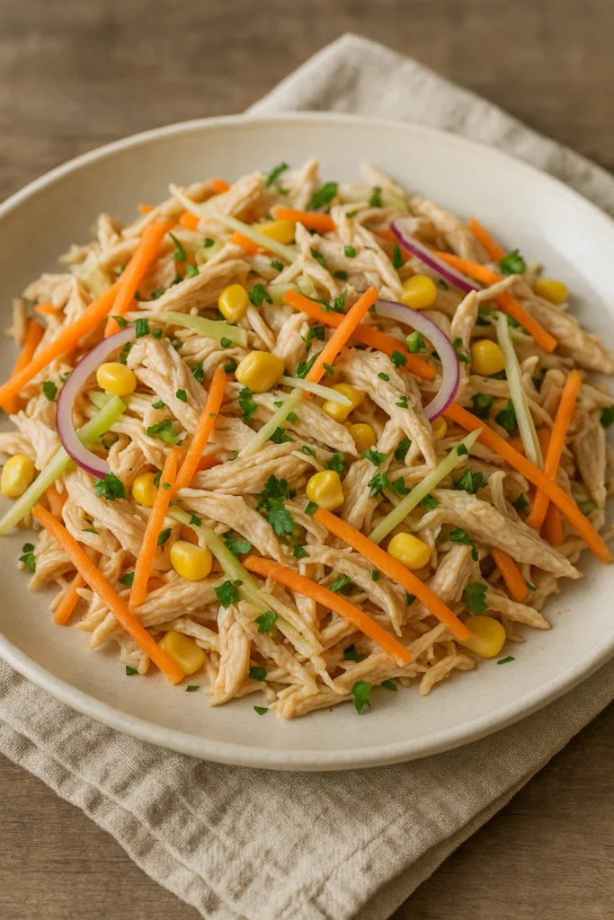 Salpicão de frango sem maionese: receita leve para surpreender no almoço ou jantar