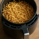 Batata palha na airfryer: truque simples deixa mais crocante que a versão de mercado