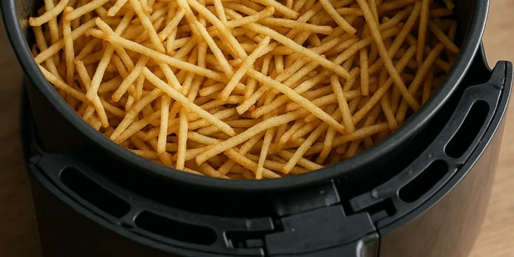 Batata palha na airfryer: truque simples deixa mais crocante que a versão de mercado