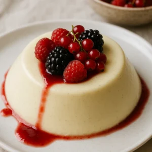 Pudim de chocolate branco com frutas vermelhas: a receita que todo mundo pede