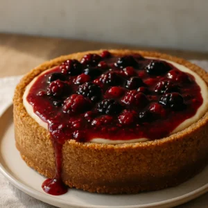 Torta Doce com Calda de Frutas Vermelhas: receita fácil que sempre dá certo