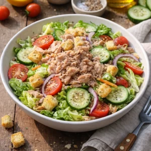 Salada crocante de atum: a janta rápida e cremosa dos dias quentes