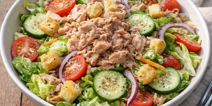 Salada crocante de atum: a janta rápida e cremosa dos dias quentes