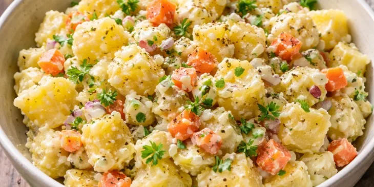 Salada de batata com maionese caseira: receita fácil, cremosa e tradicional