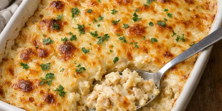 Gratinado cremoso de frango: a receita prática que fica pronta rápido
