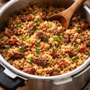 Arroz carreteiro na panela de pressão: receita rápida e econômica