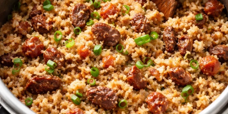 Arroz carreteiro na panela de pressão: receita rápida e econômica
