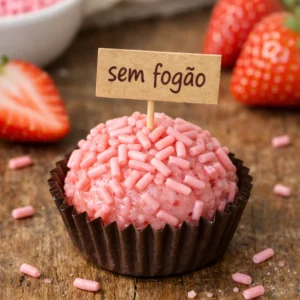 Brigadeiro de morango sem fogão: sobremesa rápida que viralizou