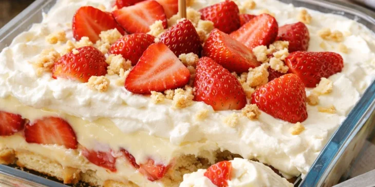 Pavê de morango com creme de leite: sobremesa rápida que sempre dá certo