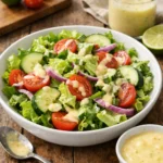 Salada refrescante com molho cítrico cremoso: a receita ideal para o calor