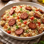 Arroz com linguiça: como fazer um almoço suculento em uma panela só