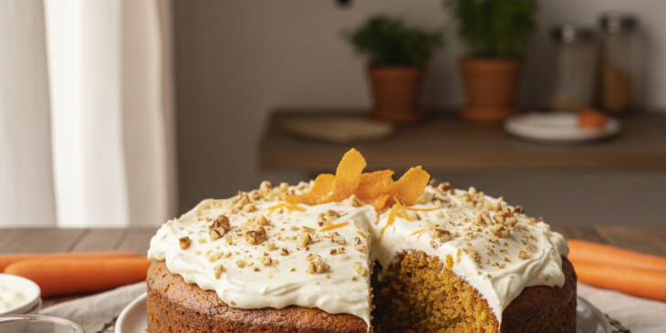 Bolo de cenoura de Gisele Bündchen sem farinha de trigo