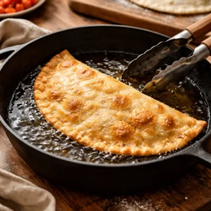 Pastel feito na frigideira com 3 ingredientes: salva qualquer lanche