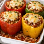 Pimentões recheados saudáveis e práticos para a família