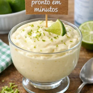 Mousse de limão de 3 ingredientes que fica pronto em minutos