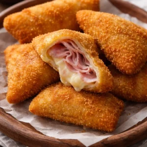 Risoles de queijo e presunto super recheado e crocante por fora