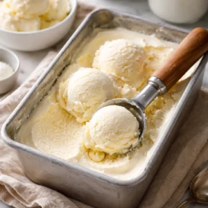 Sorvete caseiro cremoso com poucos ingredientes