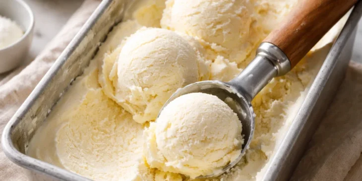 Sorvete caseiro cremoso com poucos ingredientes