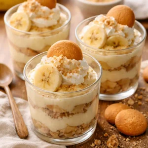 Sobremesa de banana em copinhos sem assar