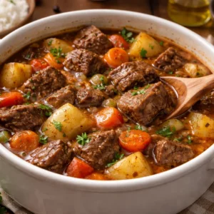 Ensopado de carne muda tudo com 1 litro de vinho e 150g de cebola