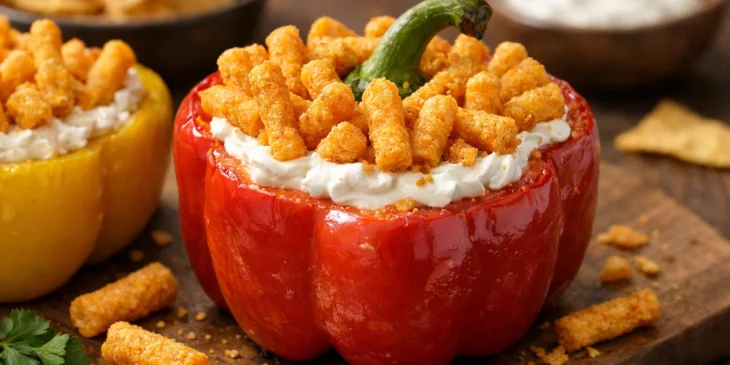 Pimentão recheado com salgadinho e cream cheese: aprenda a receita que virou febre no TikTok!