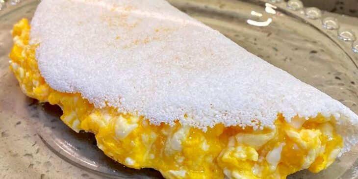 Hora do lanche: Tapioca salgada que não engorda e é simples de fazer; veja a receita