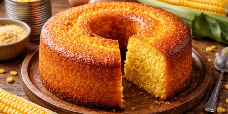 Bolo de milho de latinha: a receita de liquidificador que fica pronta em 5 minutos e é super fofinha