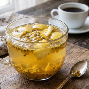 Chá de maracujá com casca e polpa receita