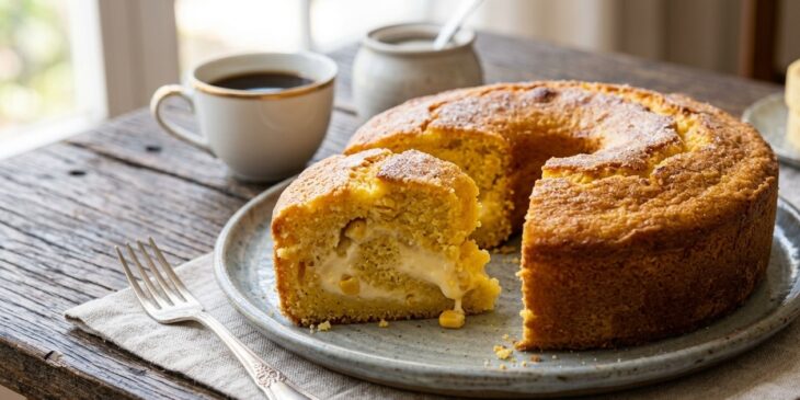 Bolo de milho com requeijão