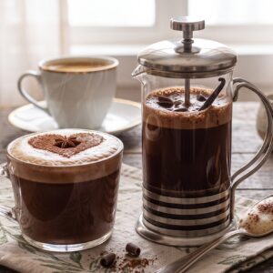 Chocolate quente de cafeteira