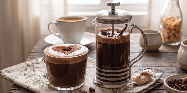 Chocolate quente de cafeteira